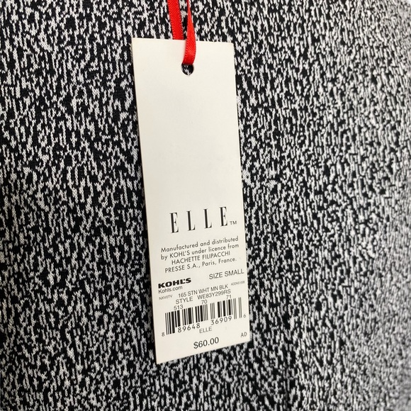 NWT ELLE Boho Long Bell Sleeve Fit and Flare Lace Trim Heathered Gray Dress - Picture 10 of 13